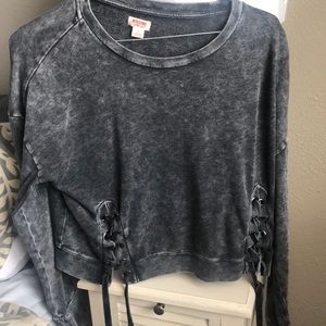 Grey wash sweater